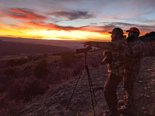 Glassing from dawn 'til dusk, commonly spotting deer at last light glassing deer right up until sunset