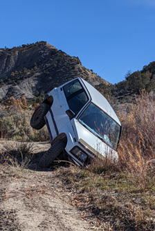 Got ourselves into a predicament tracker in ditch