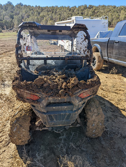 Gumbo mud stuck to everything gumbo mud