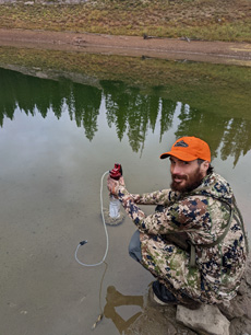 Filtering was difficult but so worth it filtering glacier lake drinking water