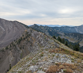 Area was loaded with sharp rocks ridgeline of sharp rocks