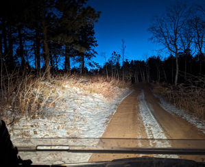 Was hoping for a bigger storm to push bucks lower deer hunt dusting of snow