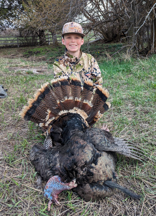Daxton with mature Rio Grande Rio Grande turkey