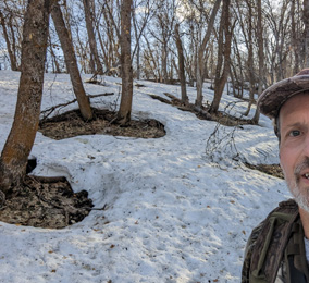 Lots and lots of snow this year snowy turkey hunt