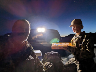 Spent two nights sleeping under the stars sleeping in bed of truck