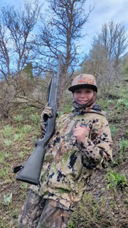 So excited - his first turkey! 1st turkey hunt, first turkey