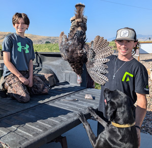 Surprised to see the boys already with a turkey Rio Grande turkey