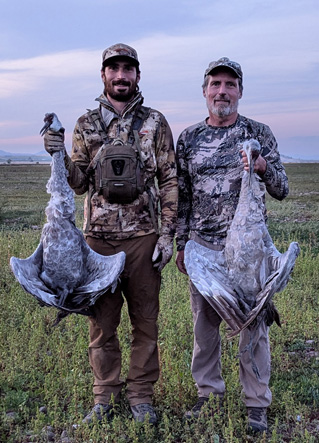 Got both cranes that came into decoys sandhill cranes
