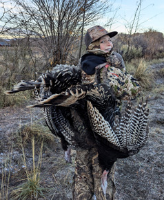Doubled up with his 20 gauge rio grande fall turkey i went hunting