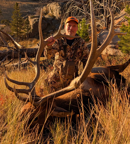 Browning 7 PRC did the trick on mature 6-point bull elk at 464 yards i went hunting Wyoming elk mature 6-point bull elk