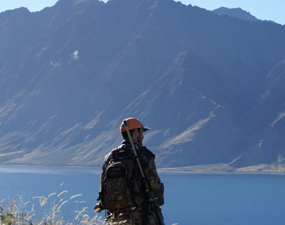 Over looking lake Hawea, looking for the chocolate fallow deer i went hunting in new zealand
