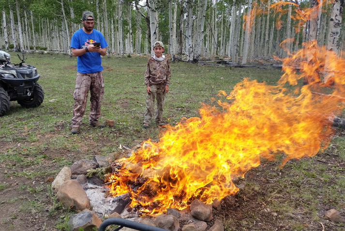 Big camp fire before the hunt i went hunting deer, iwenthunting