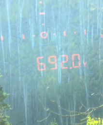 Range finder as sun peeks over ridge elk hunting range finder