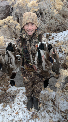 Carson got him some late season mallards mallards, greenheads