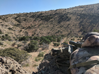Buck is in his sights Coues deer hunting