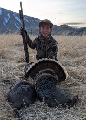 Carson made a great shot Fall turkey hunt