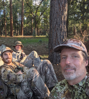 Dallas, Rick and myself sitting on water elk hunters