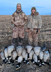 Success in another dirt field setup hunting geese in dirt field